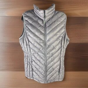 32 Degrees Heat Women's L Large Packable Puffer Vest Quilted Lavender